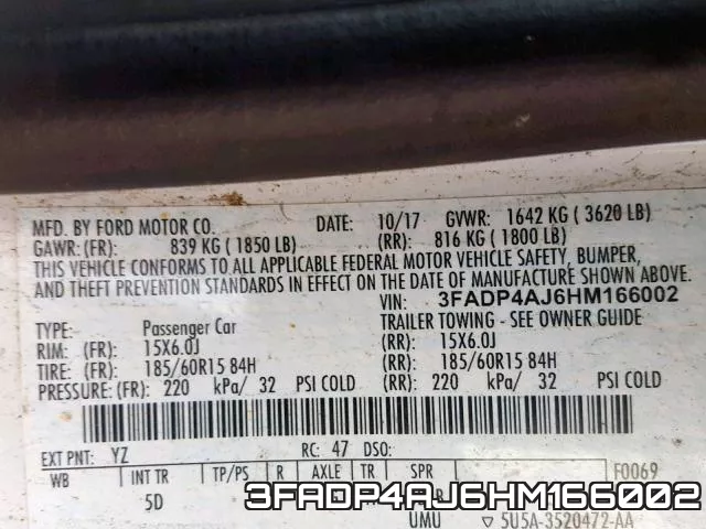 3FADP4AJ6HM166002 фото 2