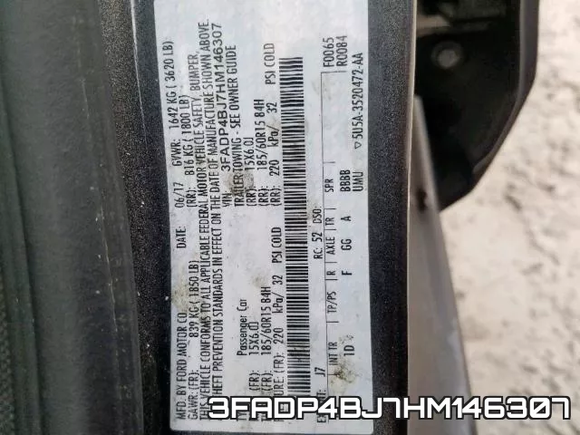 3FADP4BJ7HM146307 фото 2