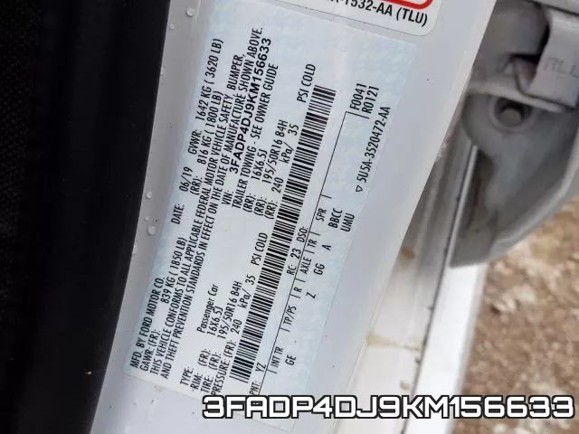 3FADP4DJ9KM156633 фото 2