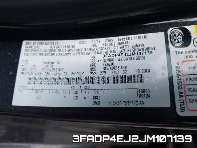 3FADP4EJ2JM107139 фото 2