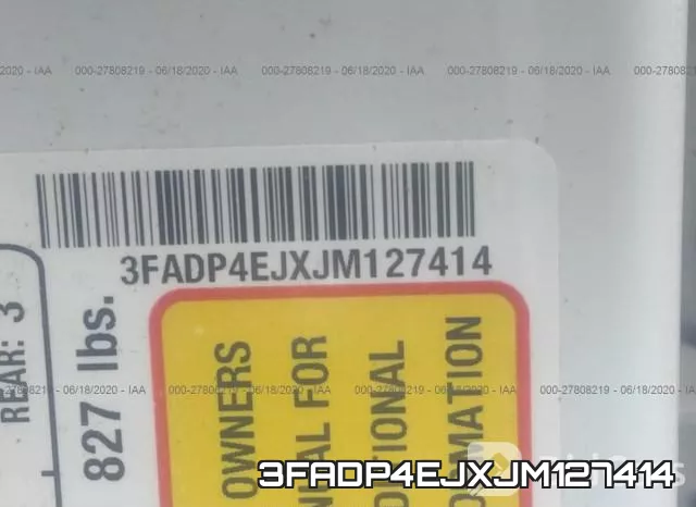3FADP4EJXJM127414 фото 10