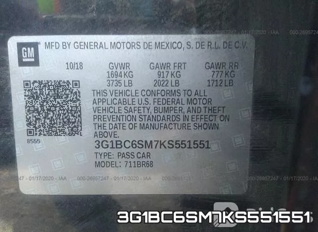 3G1BC6SM7KS551551 фото 10