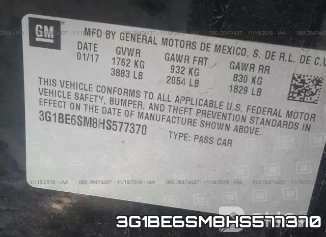3G1BE6SM8HS577370 фото 10
