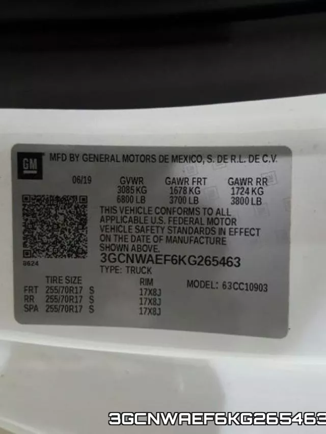 3GCNWAEF6KG265463 фото 2