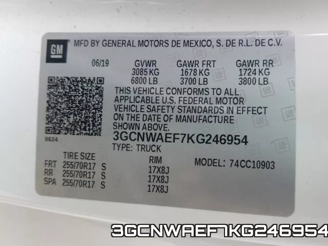 3GCNWAEF7KG246954 фото 2