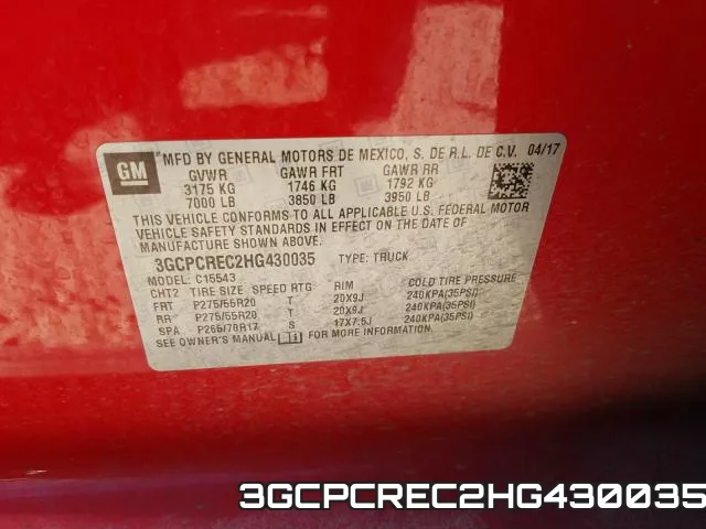 3GCPCREC2HG430035 фото 2