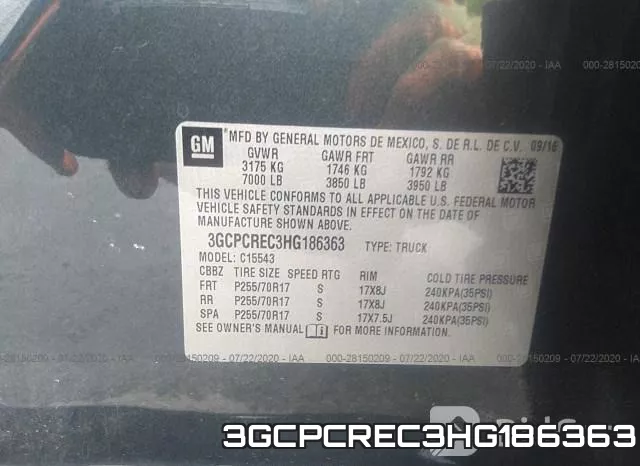 3GCPCREC3HG186363 фото 10