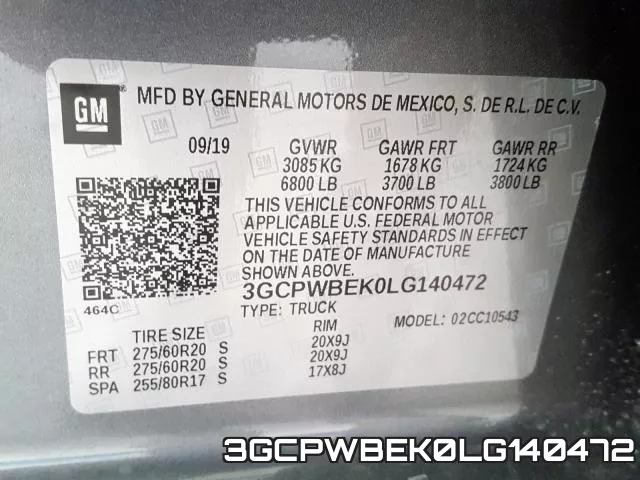 3GCPWBEK0LG140472 фото 2