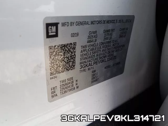 3GKALPEV0KL314721 фото 2