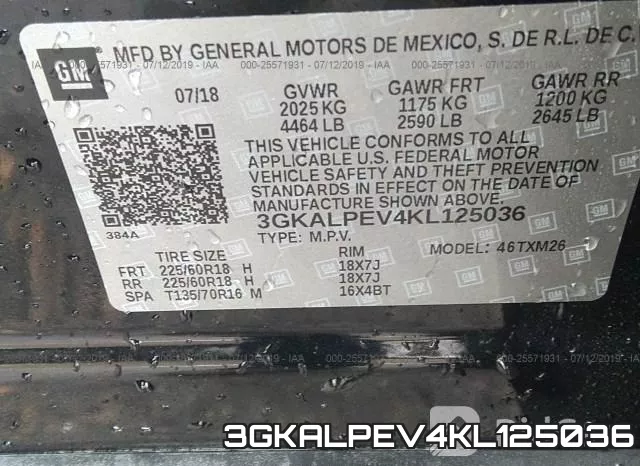 3GKALPEV4KL125036 фото 10