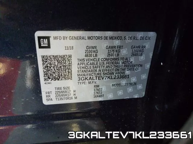 3GKALTEV7KL233661 фото 2