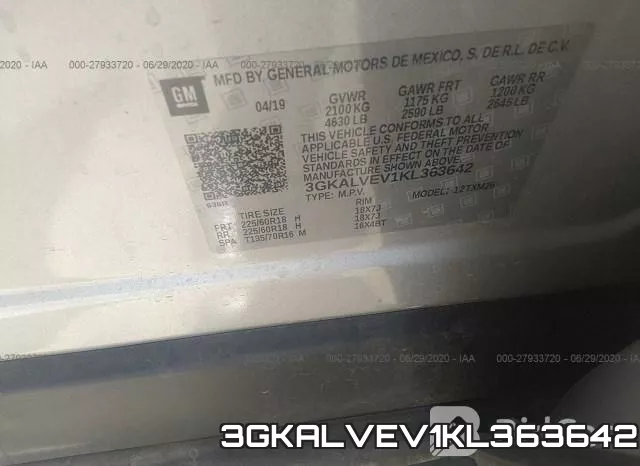 3GKALVEV1KL363642 фото 10