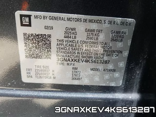 3GNAXKEV4KS613287 фото 2