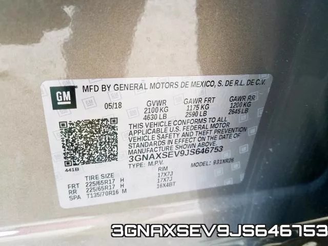 3GNAXSEV9JS646753 фото 2