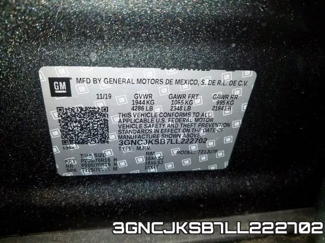 3GNCJKSB7LL222702 фото 2