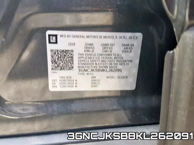 3GNCJKSB8KL262091 фото 2