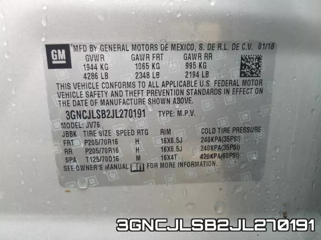 3GNCJLSB2JL270191 фото 2