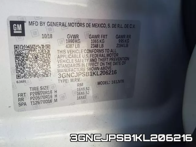 3GNCJPSB1KL206216 фото 2