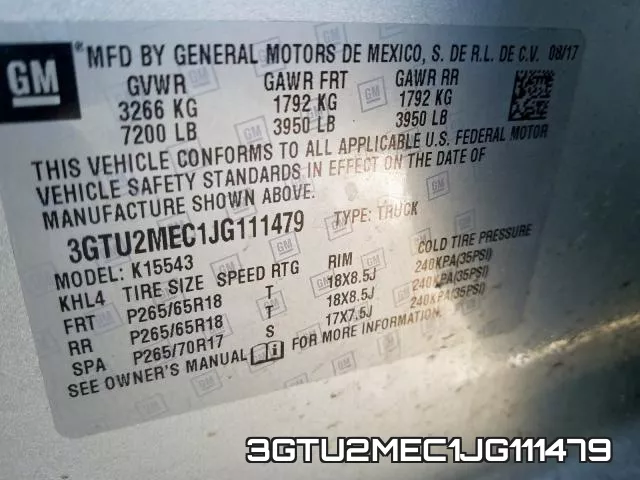 3GTU2MEC1JG111479 фото 2