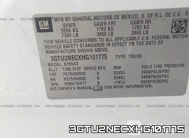 3GTU2NECXHG101775 фото 10