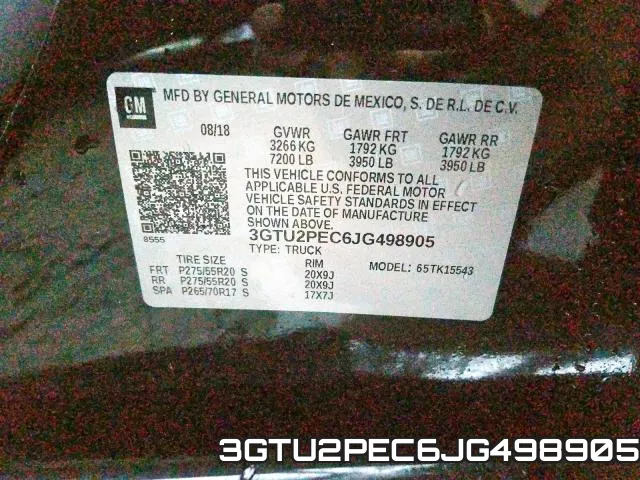 3GTU2PEC6JG498905 фото 2