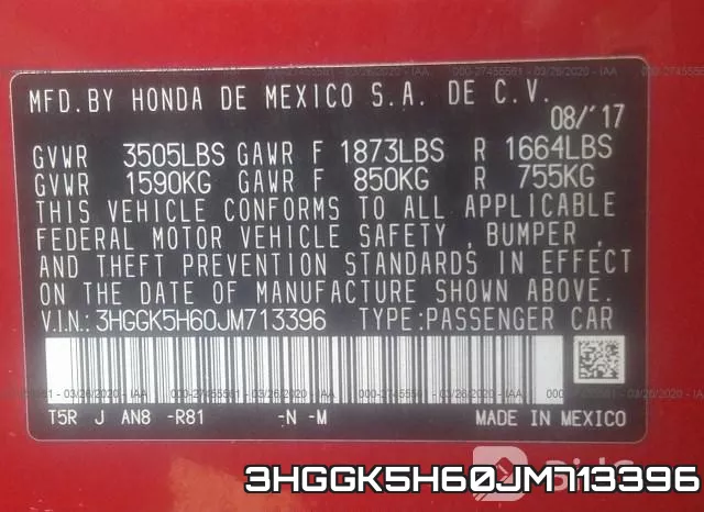 3HGGK5H60JM713396 фото 10
