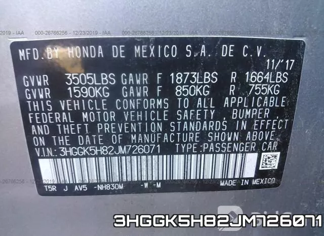 3HGGK5H82JM726071 фото 10