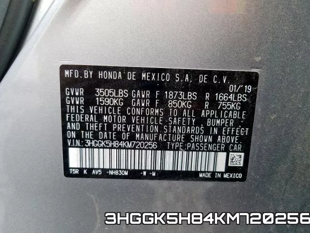 3HGGK5H84KM720256 фото 2