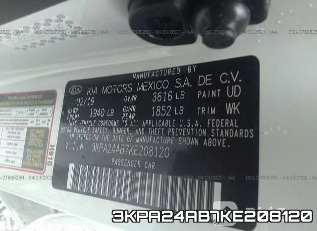 3KPA24AB7KE208120 фото 10