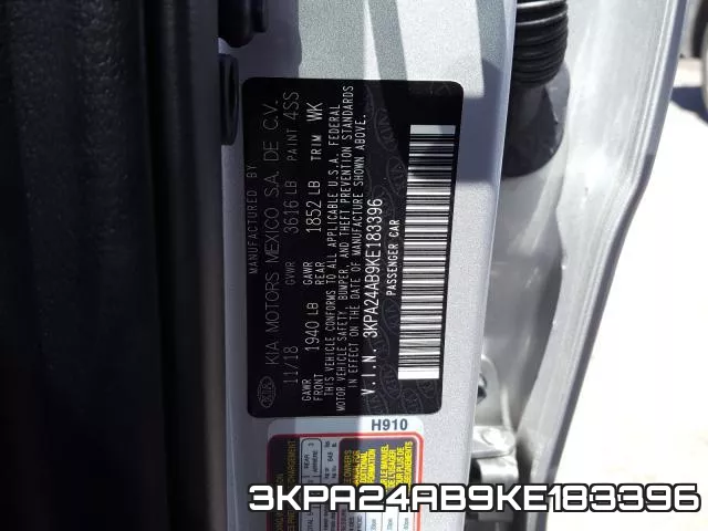 3KPA24AB9KE183396 фото 2