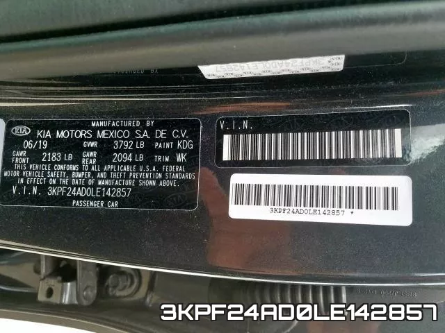 3KPF24AD0LE142857 фото 2