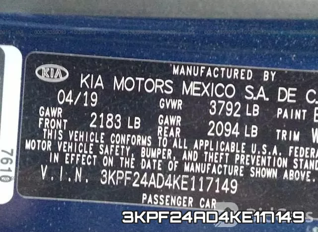 3KPF24AD4KE117149 фото 10