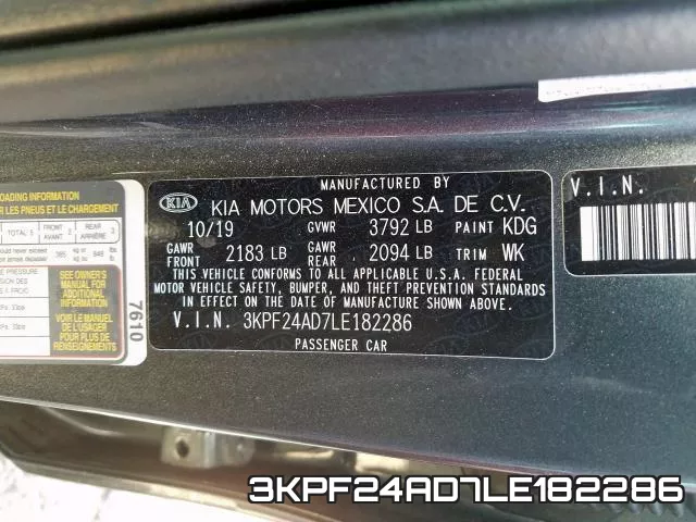 3KPF24AD7LE182286 фото 2