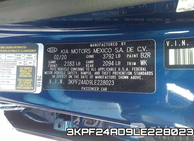 3KPF24AD9LE228023 фото 10