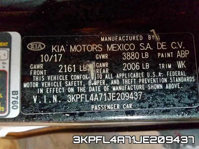 3KPFL4A71JE209437 фото 2