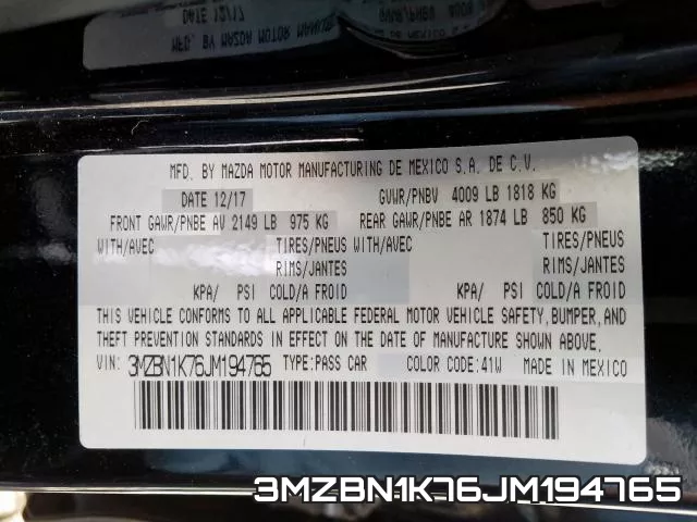 3MZBN1K76JM194765 фото 2