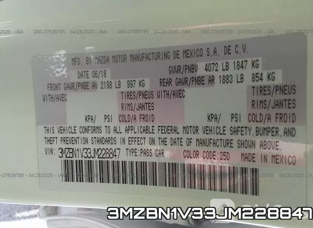3MZBN1V33JM228847 фото 10