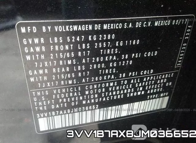 3VV1B7AX8JM036652 фото 10