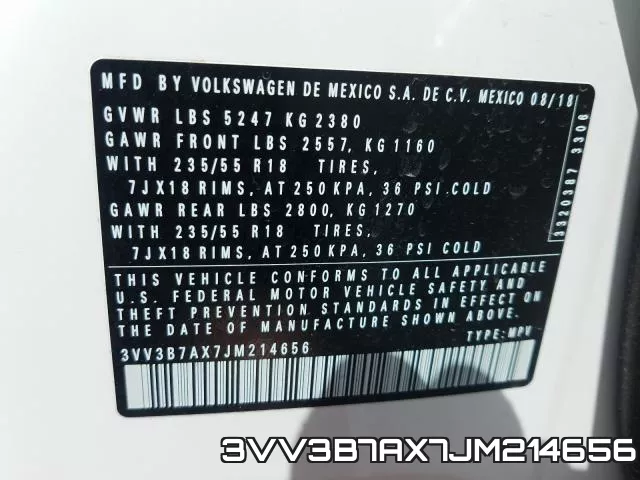 3VV3B7AX7JM214656 фото 2