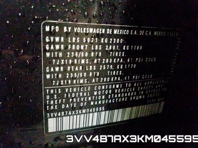 3VV4B7AX3KM045595 фото 2