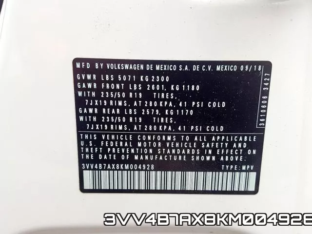3VV4B7AX8KM004928 фото 2