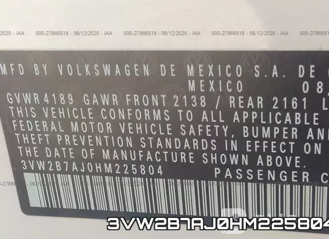 3VW2B7AJ0HM225804 фото 10
