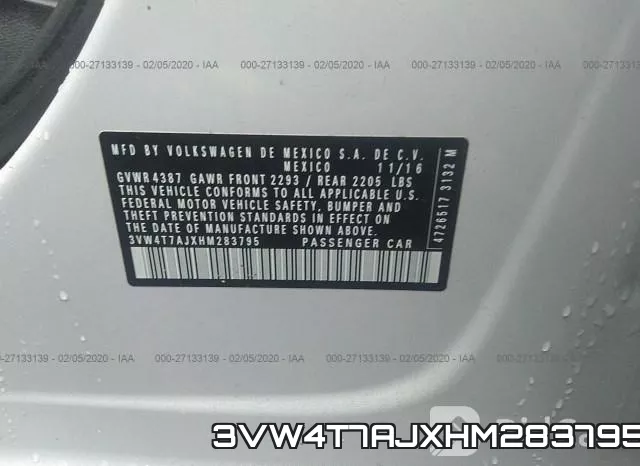 3VW4T7AJXHM283795 фото 10