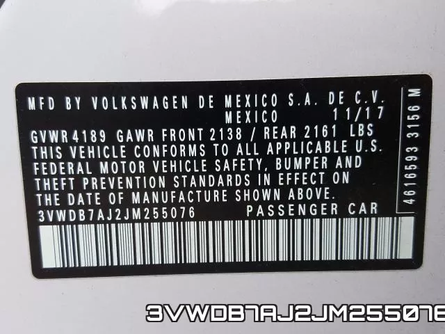 3VWDB7AJ2JM255076 фото 2