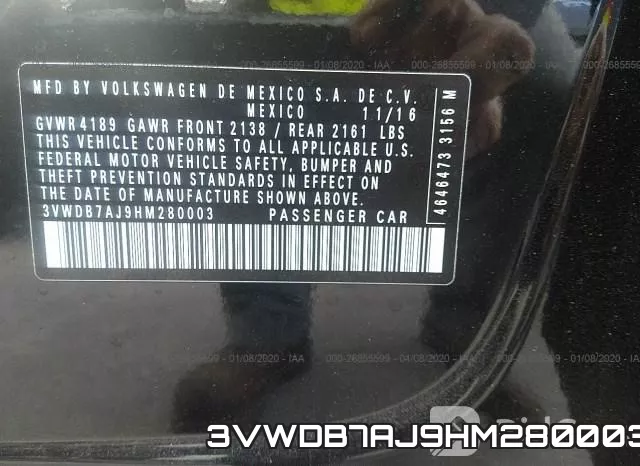 3VWDB7AJ9HM280003 фото 10