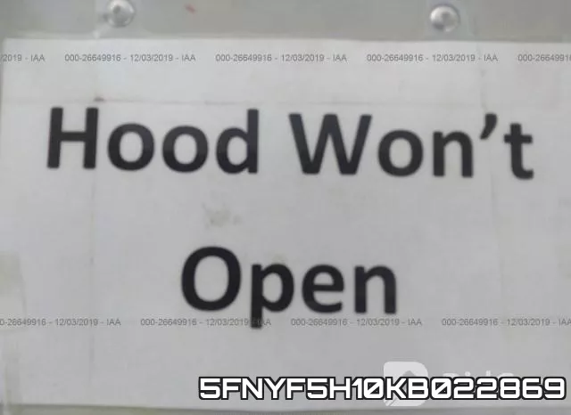 5FNYF5H10KB022869 фото 2