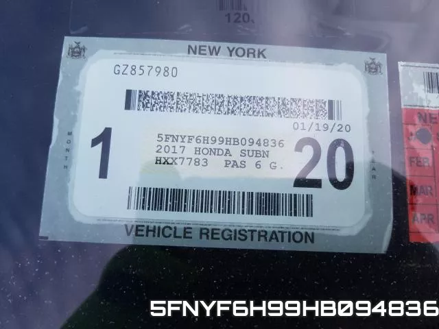 5FNYF6H99HB094836 фото 2