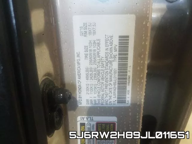 5J6RW2H89JL011651 фото 2