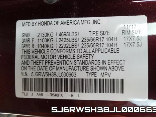 5J6RW5H38JL000663 фото 2