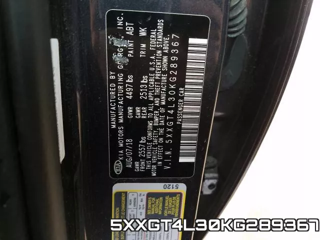 5XXGT4L30KG289367 фото 2